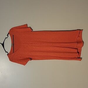 Lilla P Mini Shirtdress Short Sleeve Orange/Red Womens Size Small‎